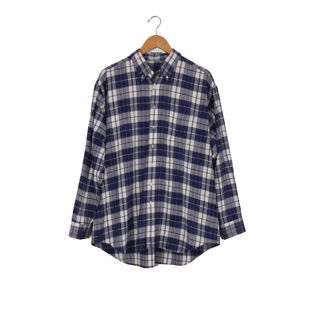 Men's Blue Plaid Shirt